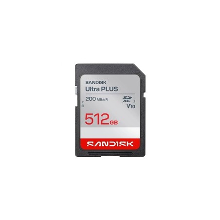 Sandisk Ultra PLUS SDXC karta 512GB UHS-I, V10, U1, C10, (200MB/s)