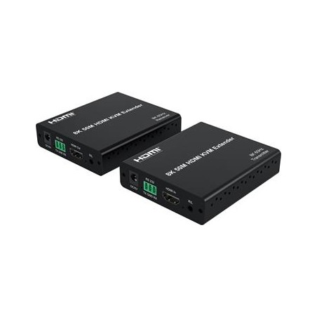 PremiumCord 8K@60Hz HDMI KVM extender s USB2.0 na 50m přes jeden kabel Cat6/6A