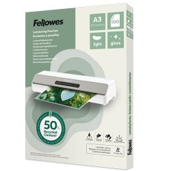 Laminovací fólie Fellowes A3 80 mic z recyklovaného materiálu (50%), lesklé
