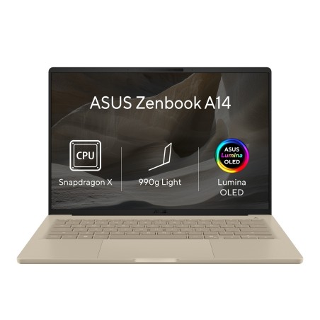 ASUS Zenbook A14/UX3407QA-OLED647WZ/SD-X1-26-100/14"/WUXGA/32GB/512GB/Adreno/W11H/Gold/2R