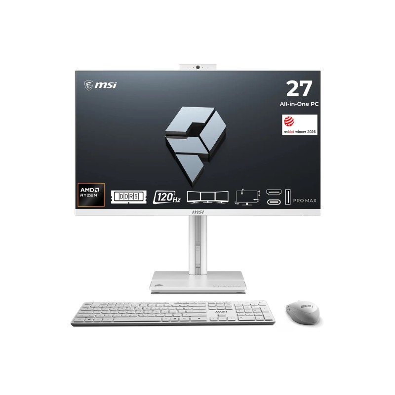 MSI PRO MAX/27TP Z 8MG-003XEU/27"/FHD/T/R7-255/16GB/512GB/AMD int/bez OS/Bílá/3R