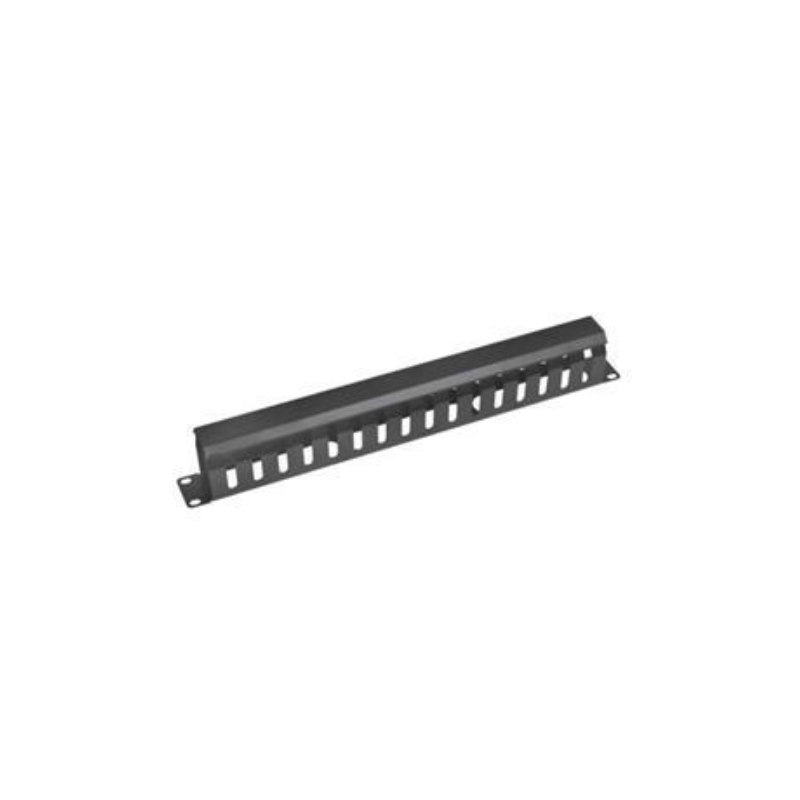 Vyvaz.panel 19"1U kov Lišta Průchozí černý 65mm hl