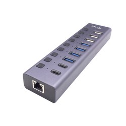 I-TEC CHARGING HUB 9PORT LAN/USB 3.0/USB-C POWER ADAPTER 60W