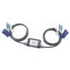 ATEN 2-port KVM PS/2 mini, audio, 1.2m kabely
