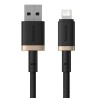 Baseus Rychlonabíjecí kabel Dura USB/Lightning 1m 2.4A černo zlatý