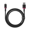 Baseus Rychlonabíjecí kabel Dura USB/Lightning 1m 2.4A červeno černý