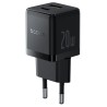 Baseus Rychlonabíječka do sítě Palm 20W 1xUSB-A 1xUSB-C PD QC 3.0 černá