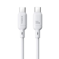 Baseus Rychlonabíjecí kabel Silky USB-C/USB-C 1m 100W bílý