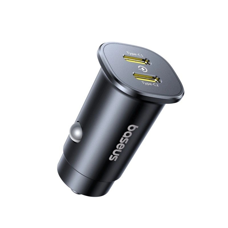 Baseus GoTrip Nabíječka do Auta 2x USB-C 30W Cosmic Black