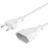 PremiumCord Kabel síťový prodlužovací dvojvidlice 230V 5m bílý
