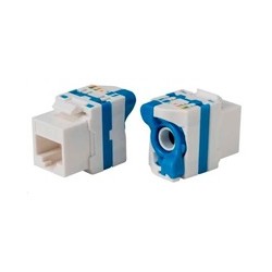 Keystone Cat6a, UTP, samozařezávací se zámkem, bílý