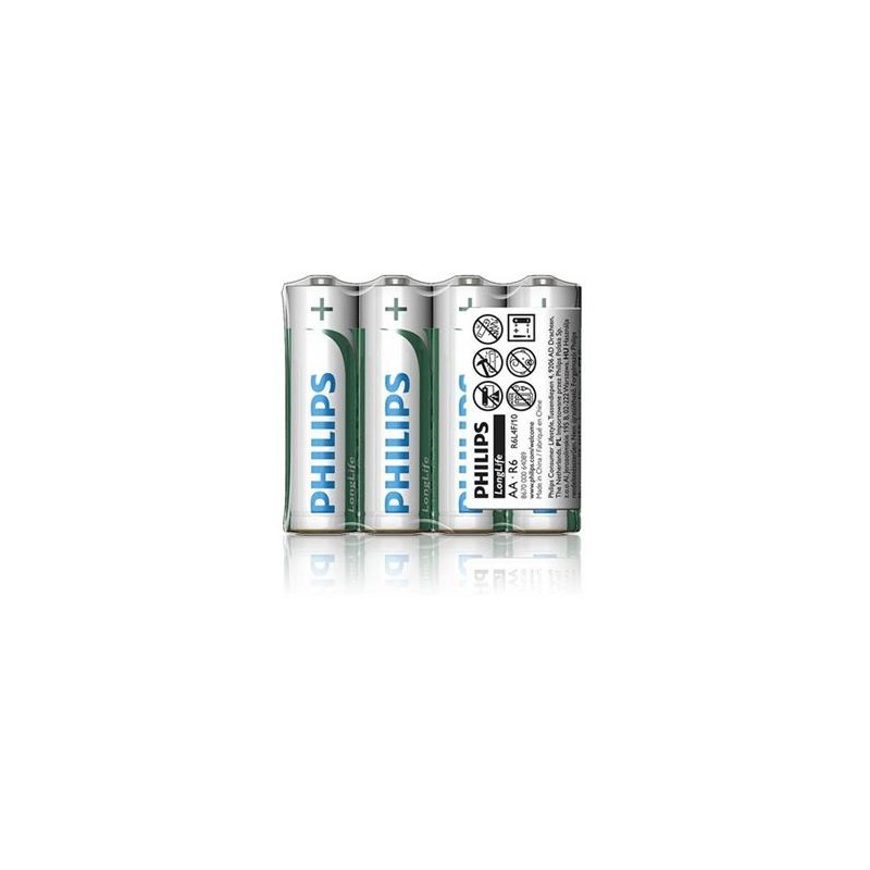 Philips baterie AA LongLife zinkochloridová - 4ks