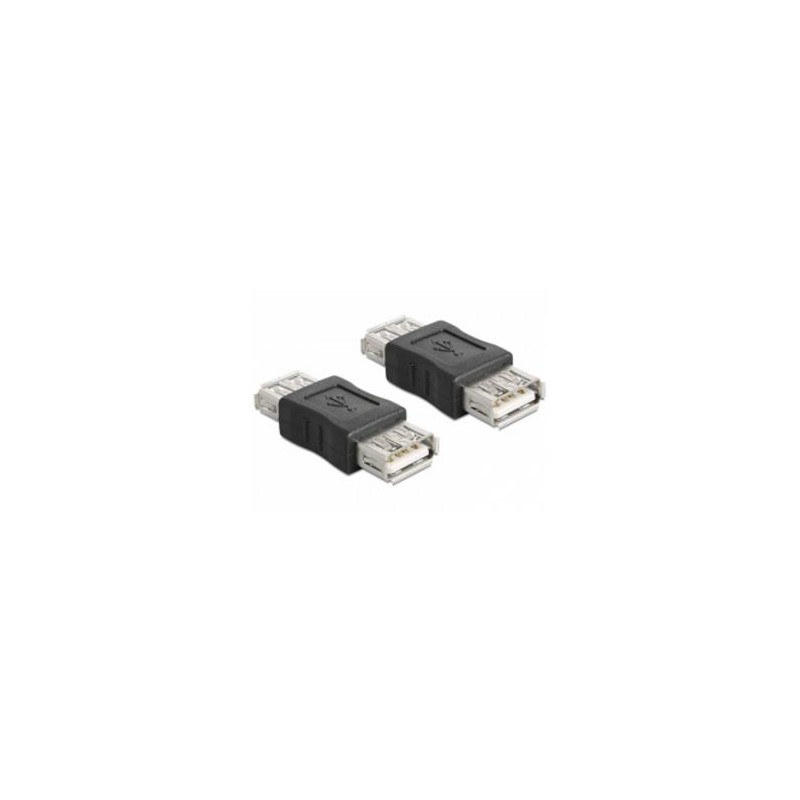 Delock USB Adapter, USB A černý samice/samice (spojka)