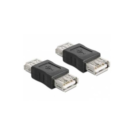 Delock USB Adapter, USB A černý samice/samice (spojka)