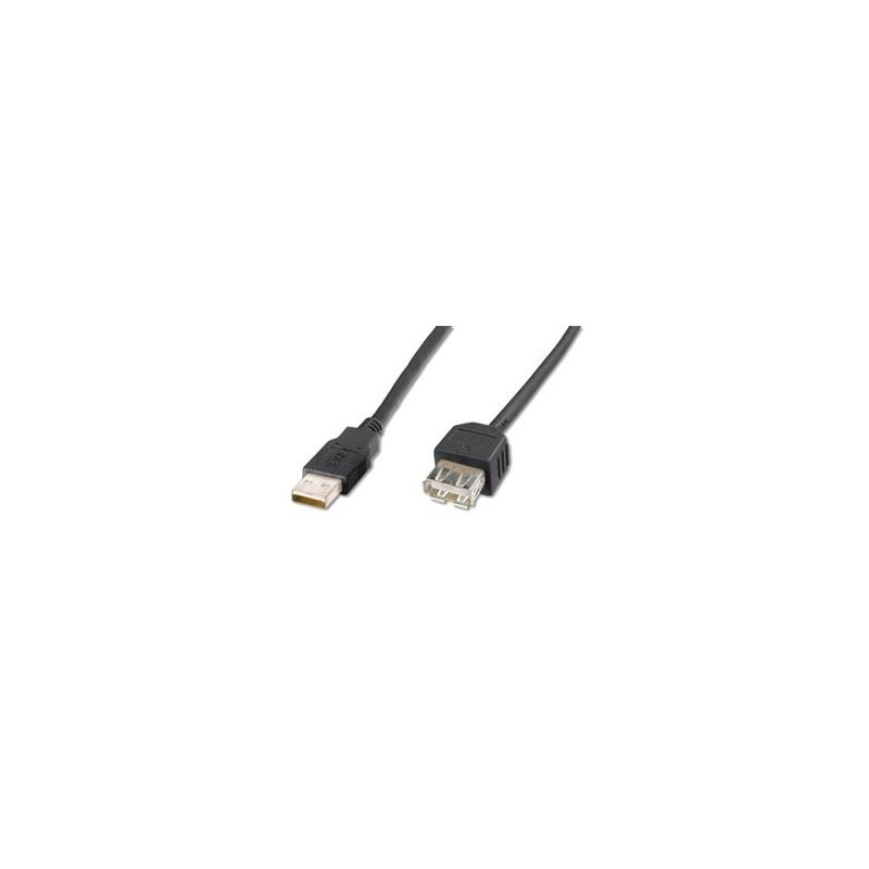 Digitus USB kabel prodlužovací A-A, 1.8m, černý