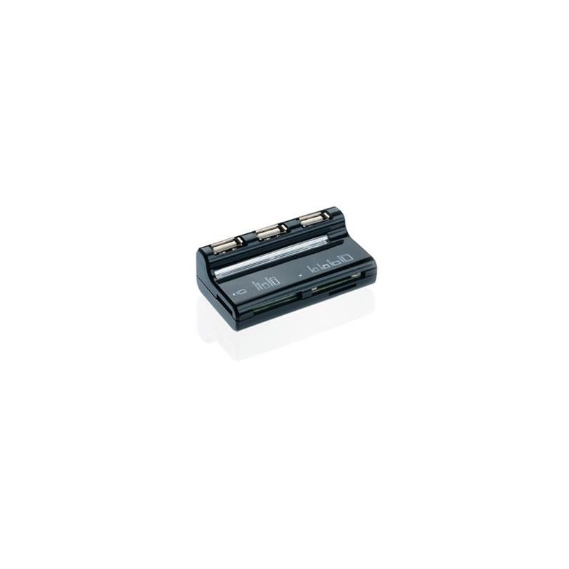 CONNECT IT USB COMBO hub 3 porty + čtečka karet BOOT černé
