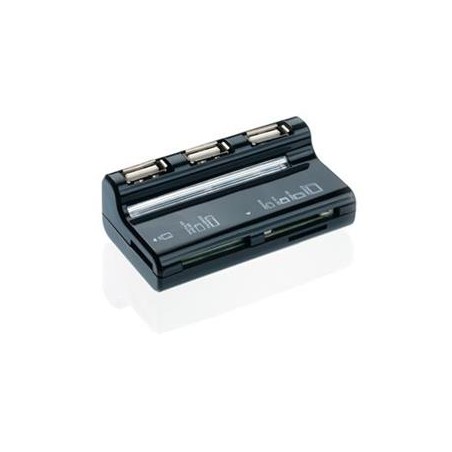 CONNECT IT USB COMBO hub 3 porty + čtečka karet BOOT černé