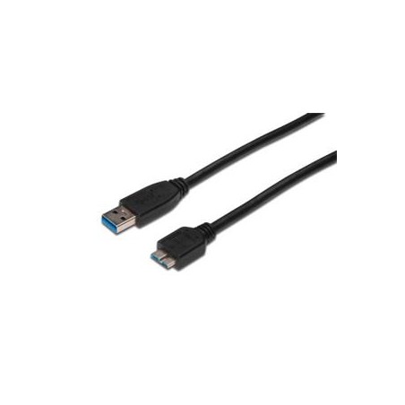Digitus USB 3.0 kabel, USB A - Micro USB B, M / M, 0,25 m,UL, bl
