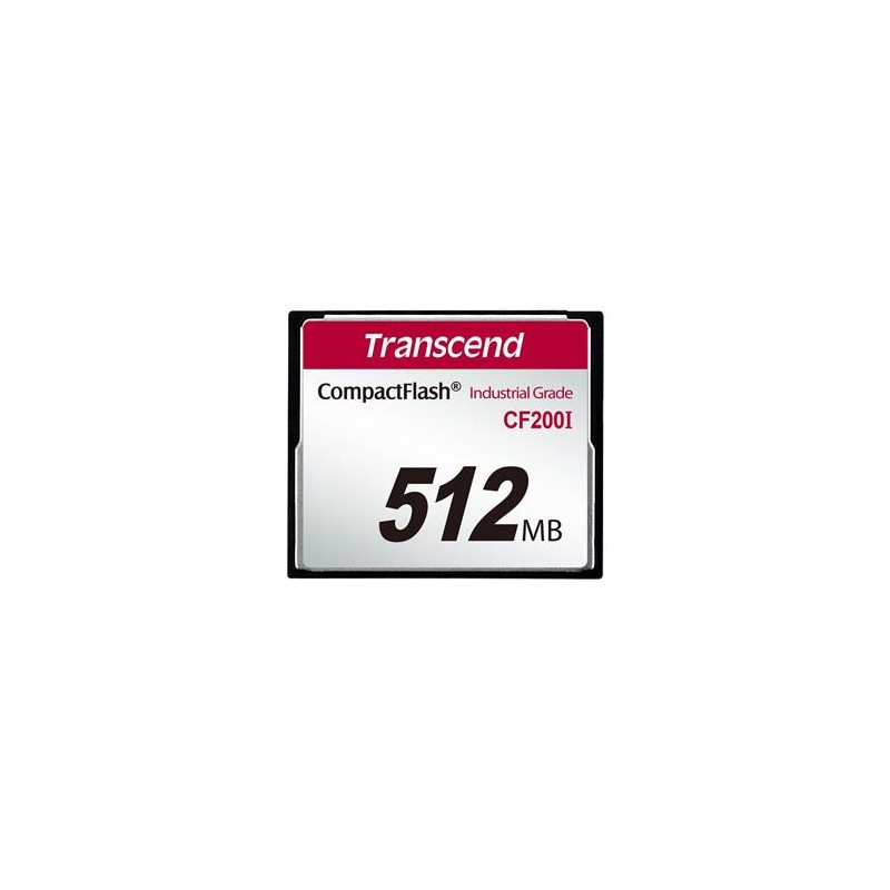 Transcend 512MB INDUSTRIAL TEMP CF200I CF CARD, paměťová karta (SLC)