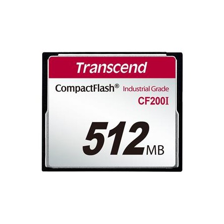 Transcend 512MB INDUSTRIAL TEMP CF200I CF CARD, paměťová karta (SLC)