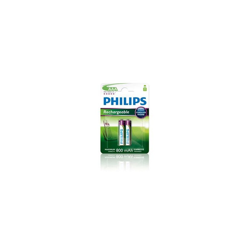 Philips dobíjecí baterie AAA 800mAh, NiMH - 2ks