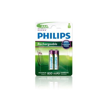 Philips dobíjecí baterie AAA 800mAh, NiMH - 2ks