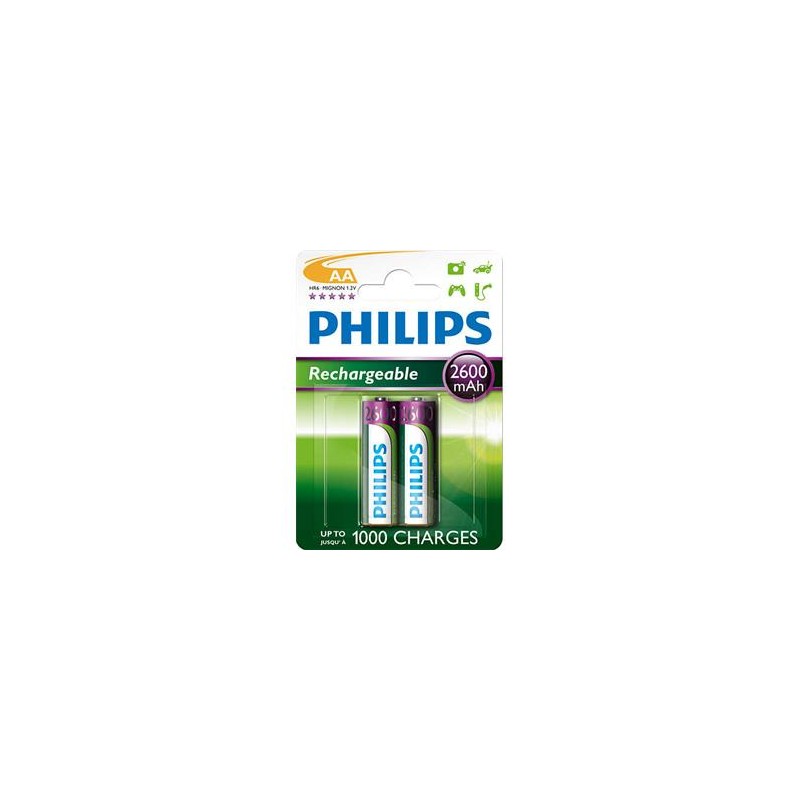 Philips dobíjecí baterie AA 2600mAh, NiMH - 2ks