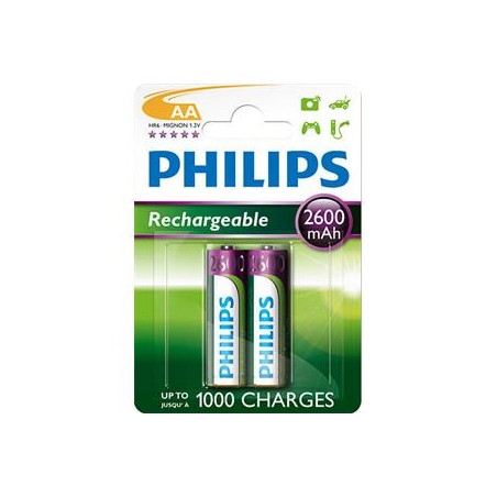 Philips dobíjecí baterie AA 2600mAh, NiMH - 2ks