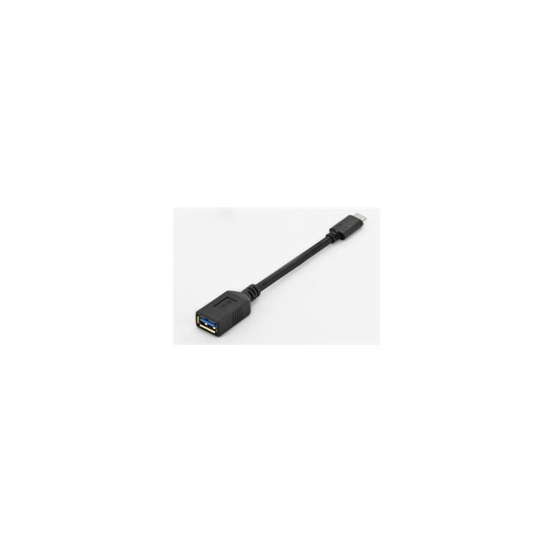 Digitus USB 3.1 Type-C adaptér USB kabel, typ C na A, OTG M / F, 0,15m, Super Speed, UL, bl