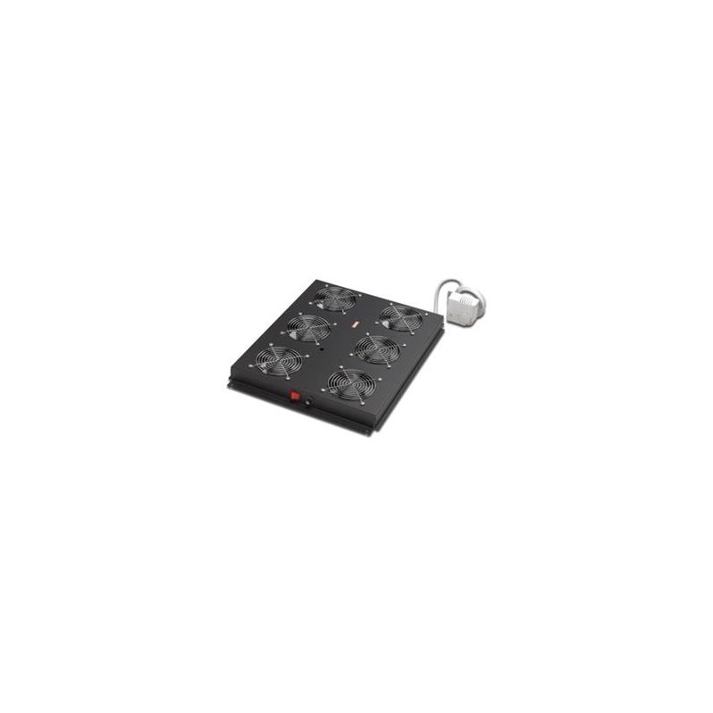 Digitus Roof cooling unit for DIGITUS server cabinets, 6 Fans, Switch, Thermostat, 828m3 air circ./h Color black RAL 900
