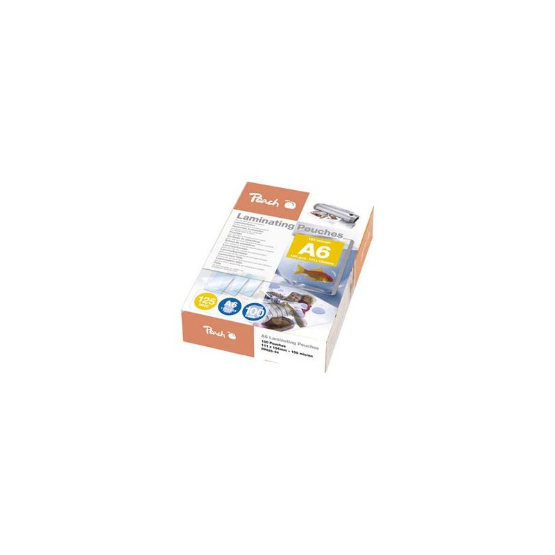 PEACH laminovací folie A6 Laminating Pouch (111x154mm), 125mic, 100ks