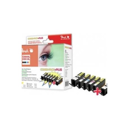 PEACH kompatibilní cartridge Canon PGI-550/CLI-551 MultiPack Plus, 2xbk, pbk, c, m, y, 2x23ml, 4x13ml