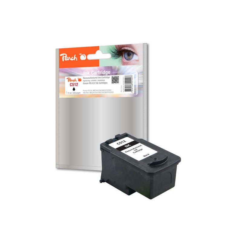 PEACH kompatibilní cartridge Canon PG-512, Black, 17 ml