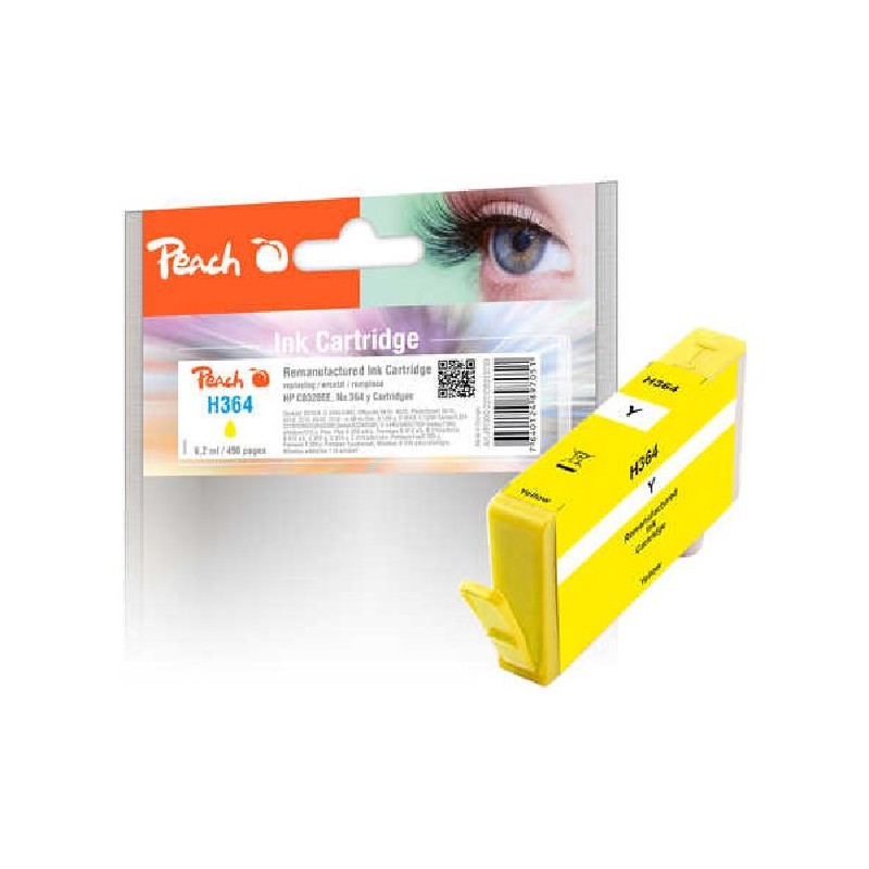 PEACH kompatibilní cartridge HP No.364, new chip, yellow, 5,7 ml, 420str.