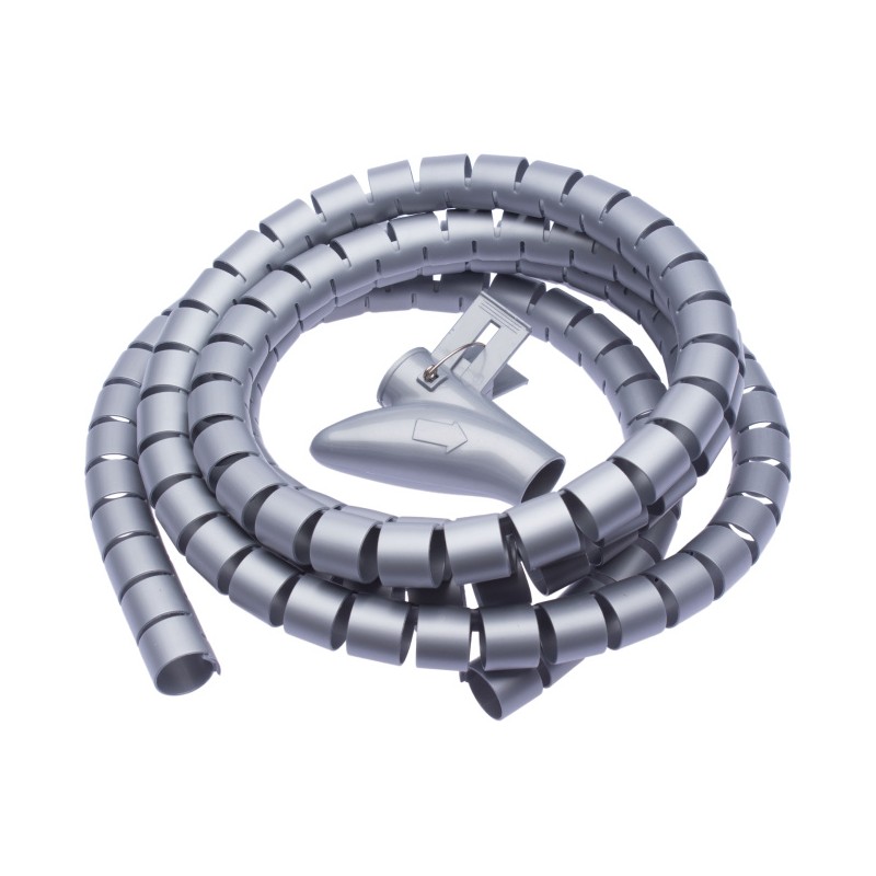 CONNECT IT trubice pro vedení kabelů WINDER, 2,5m x 20mm, šedá
