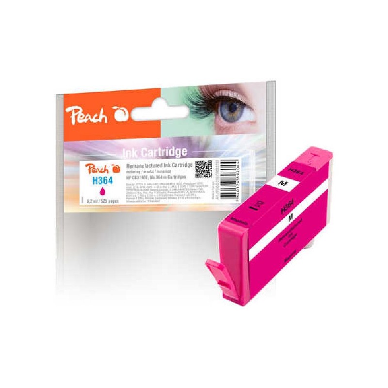 PEACH kompatibilní cartridge HP No.364, new chip, magenta, 6,2 ml