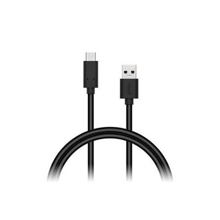 CONNECT IT Wirez USB C (Type C) - USB, tok proudu až 3A !,černý, 1 m
