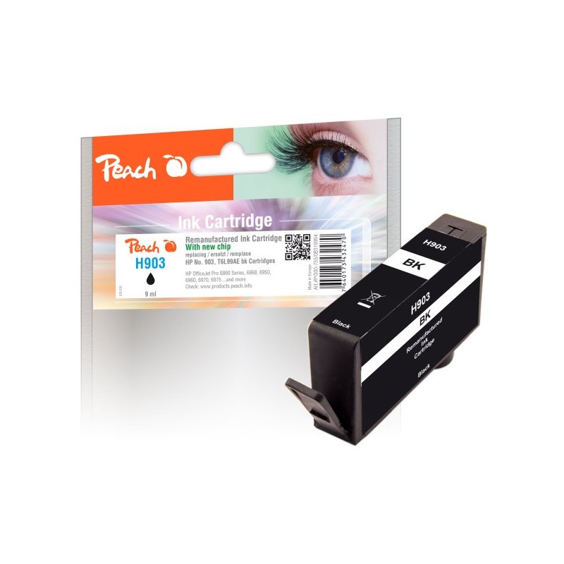 Akce!!! PEACH kompatibilní cartridge HP No. 903, černá, T6L99AE, 11ml