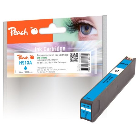 PEACH kompatibilní cartridge HP No. 913A, azurová, F6T77AE, 35ml