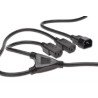 Digitus Napájecí kabel Rozbočovací, C14 - C13 2x, M / F, 1,7m, H05VV-F3G 1.0qmm / 0.75qmm, bl