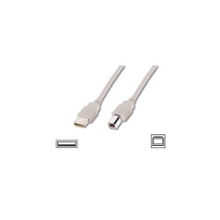 Digitus Připojovací kabel USB 2.0, typ A - B M / M, 1,0 m,šedý