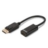 Digitus Adaptérový kabel DisplayPort, DP - HDMI typ A M / F, 0,15 m, s blokováním, kompatibilní s DP 1.1a, CE, bl