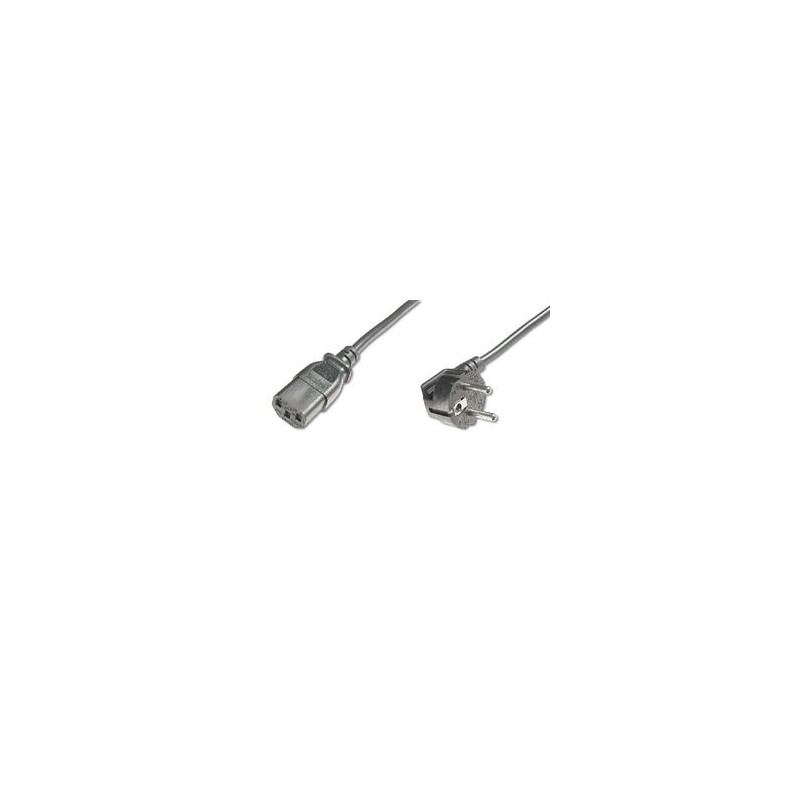 Digitus Napájecí kabel, CEE 7/7 (Typ-F), 90o úhlový - C13 M / F, 0,75m, H05VV-F3G 0,75qmm, bl