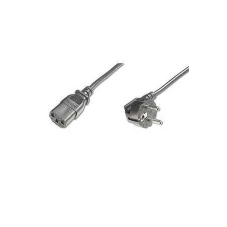 Digitus Napájecí kabel, CEE 7/7 (Typ-F), 90o úhlový - C13 M / F, 0,75m, H05VV-F3G 0,75qmm, bl