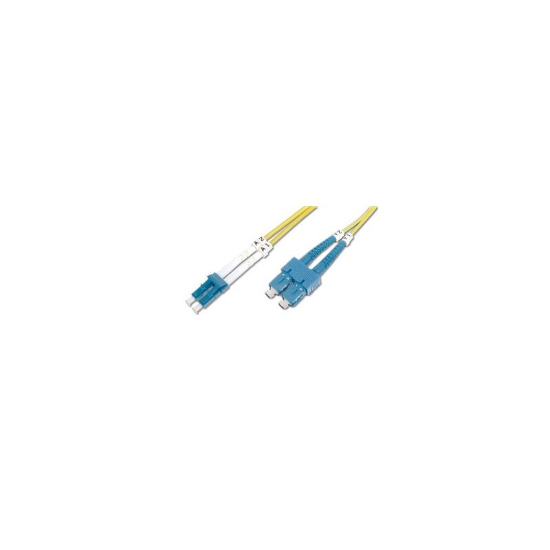 Digitus Fiber Optic Patch Cord SC (APC) to LC (PC), Singlemode 09/125 µ, Duplex Length 2 m