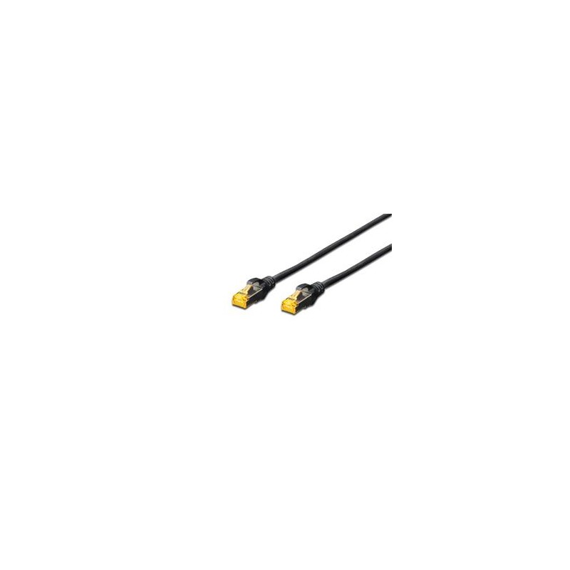 Digitus CAT 6A S-FTP patch cable, Cu, LSZH AWG 26/7, length 0.5 m, color black
