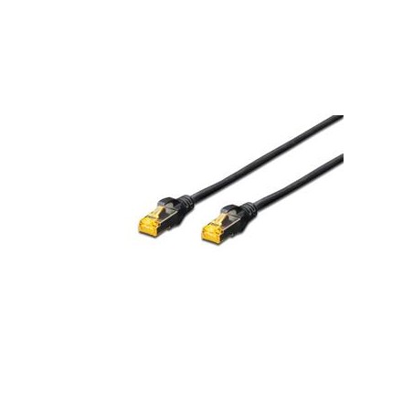 Digitus CAT 6A S-FTP patch cable, Cu, LSZH AWG 26/7, length 0.5 m, color black