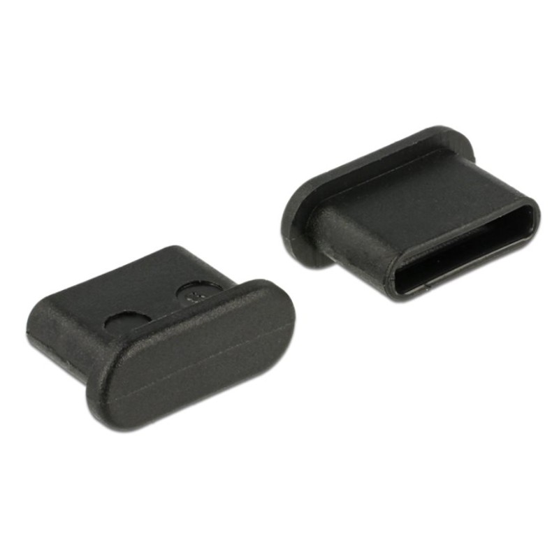 Delock Prachová záslepka pro USB Type-C samice bez uchopení 10 kusů černá