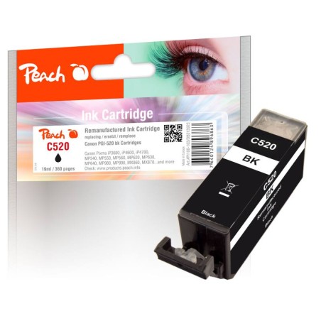 PEACH kompatibilní cartridge Canon PGI-520BK, Black, 19 ml