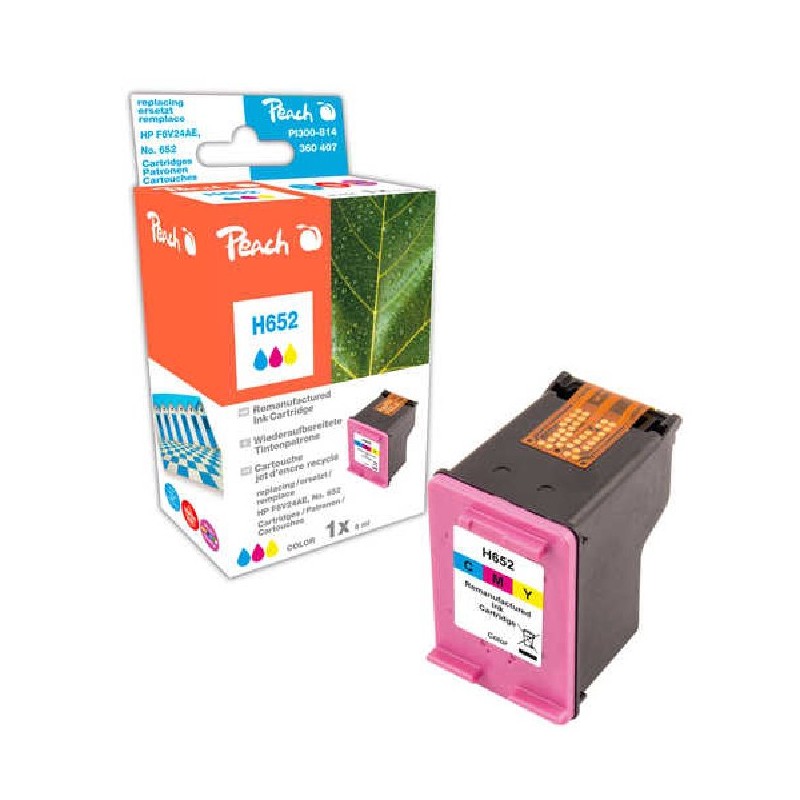 PEACH kompatibilní cartridge HP F6V24AE, No.652, color, 8ml